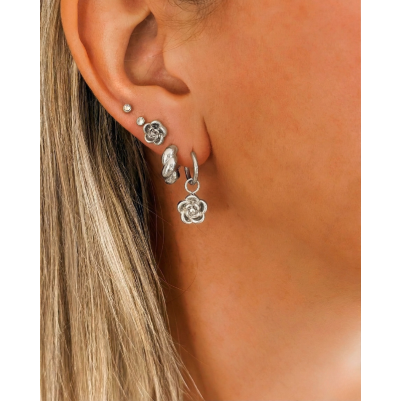 Stud oorbellen bloem