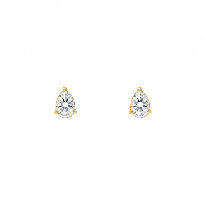 Stud oorbellen sparkle drop goldplated