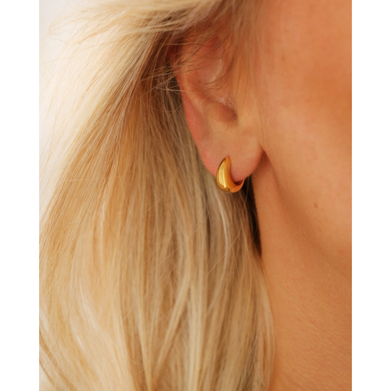 Tiny teardrop hoops goudkleurig