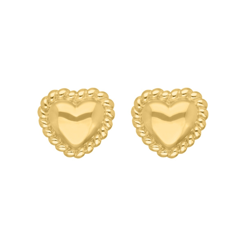 Statement stud oorbellen hartje goudkleurig
