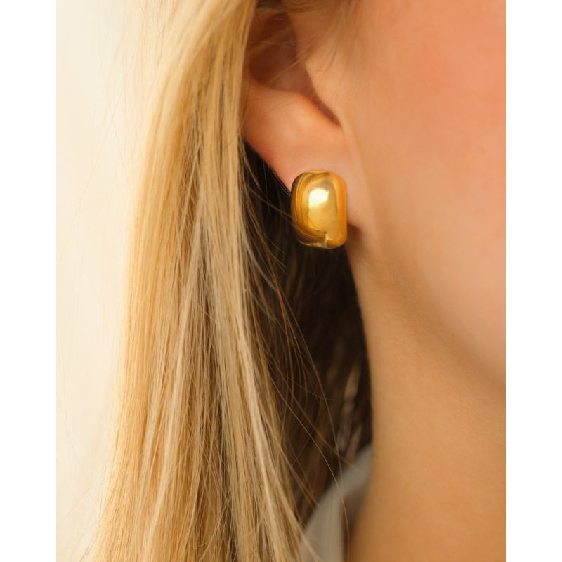 Mini stud oorbellen goudkleurig