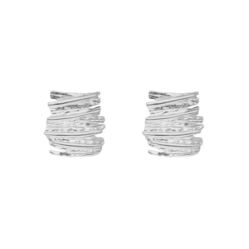 Statement stud oorbellen organic