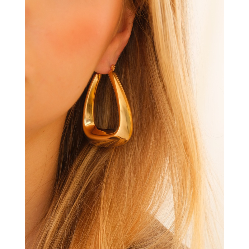 Bold drop hoops lichtgewicht goudkleurig
