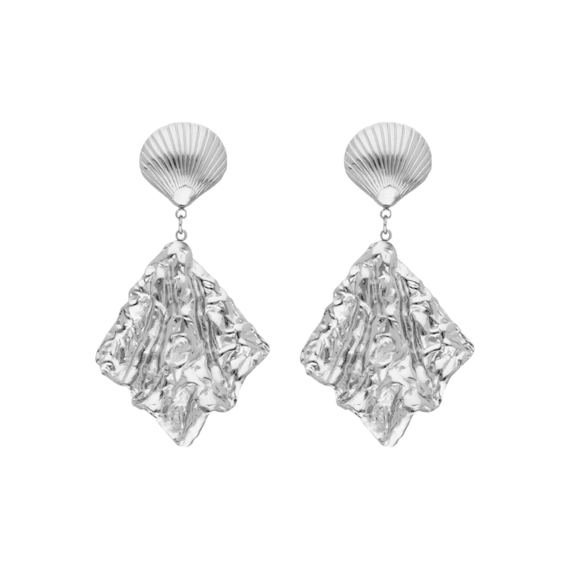 Statement oorbellen schelp
