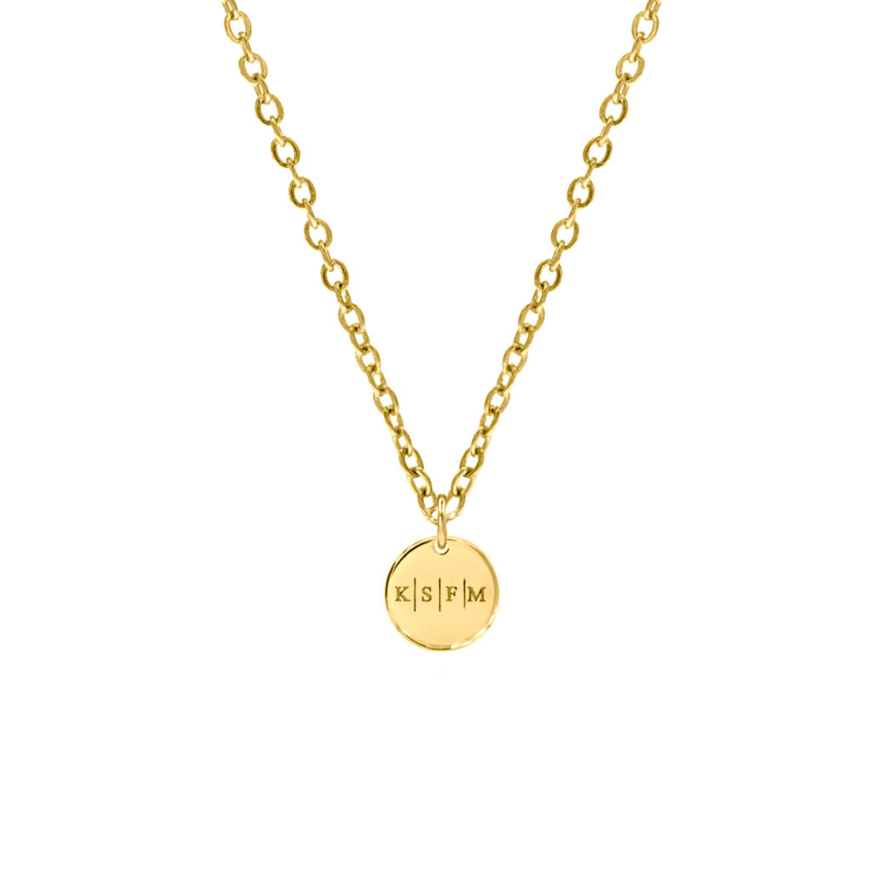 Vier Initialen Ketting Goud