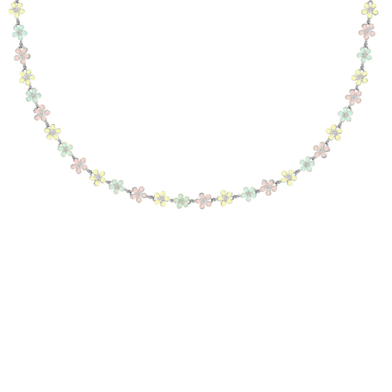 flower necklace pastel