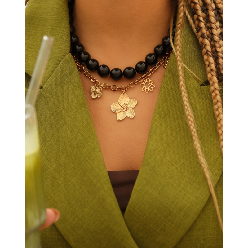 Ketting candy kralen zwart