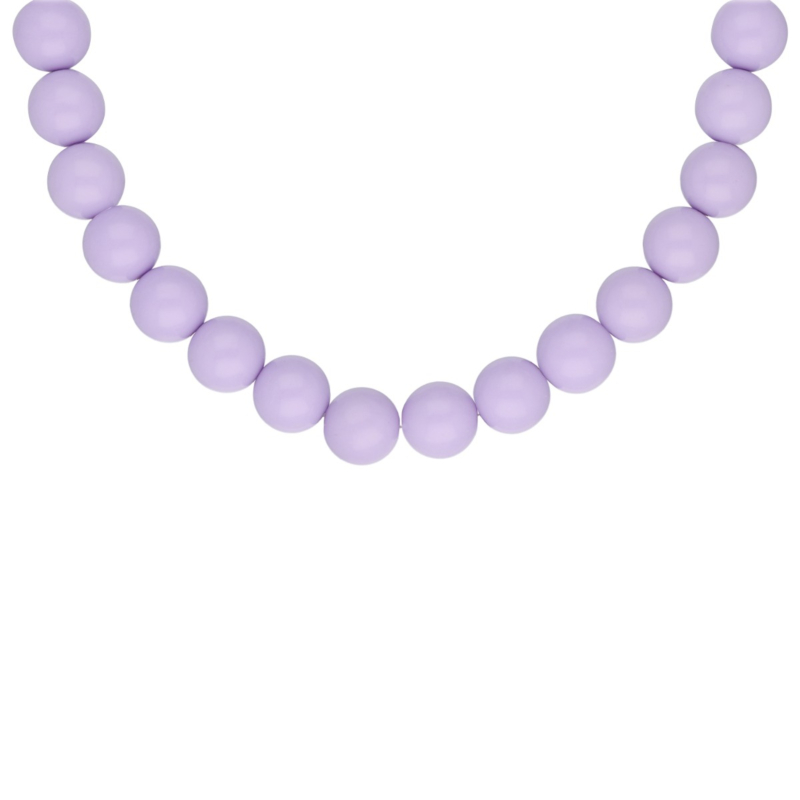 Ketting candy kralen paars goudkleurig