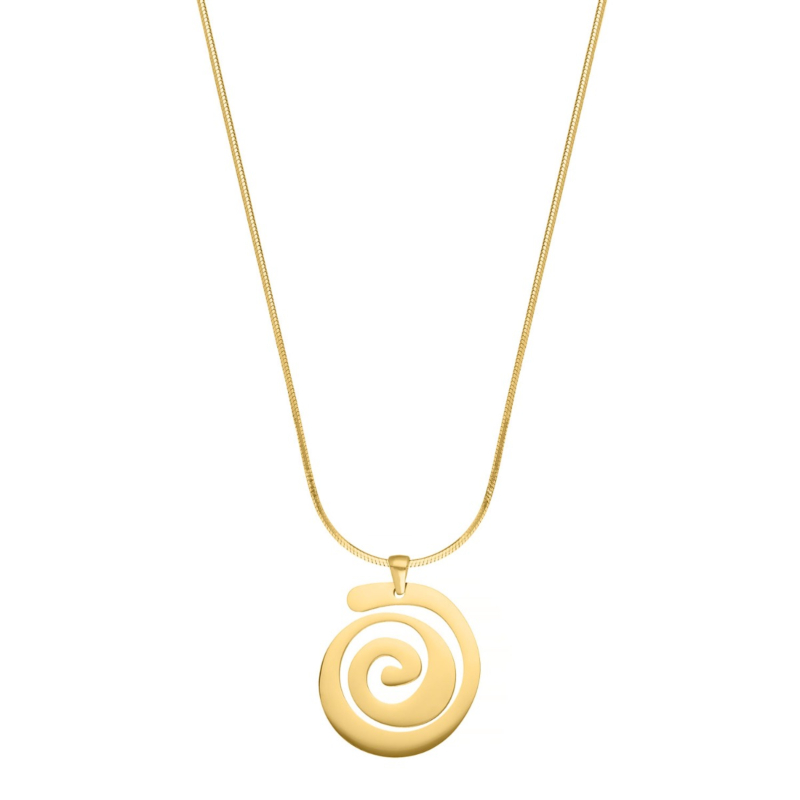 Lange ketting swirl goudkleurig