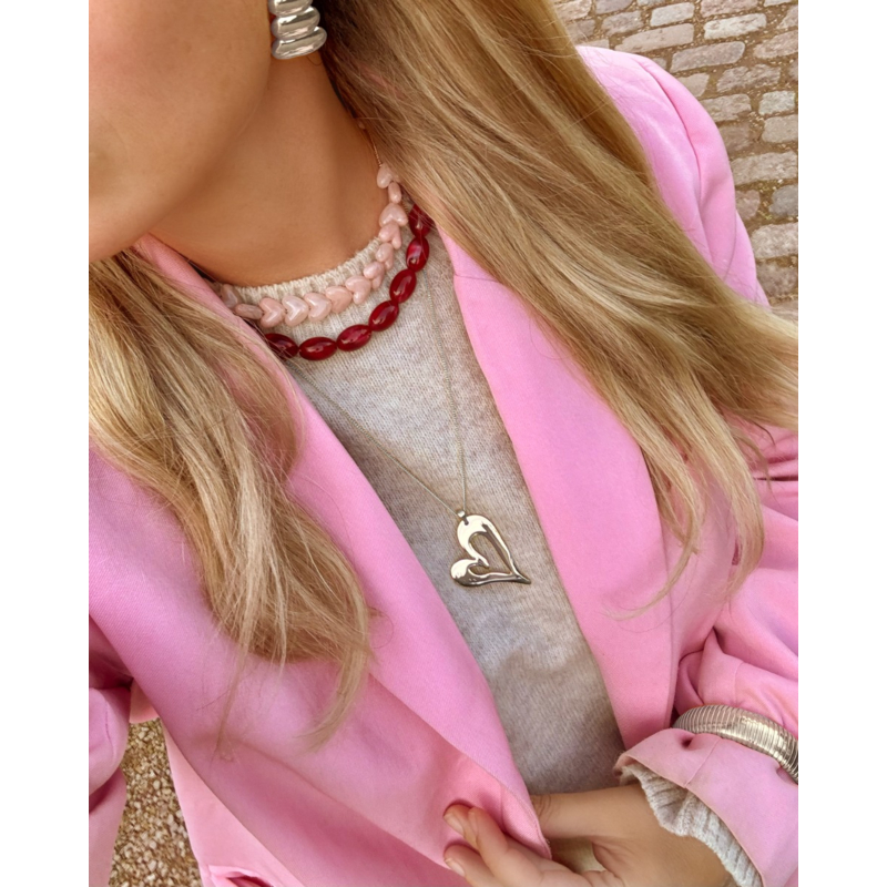 Lange ketting met hart