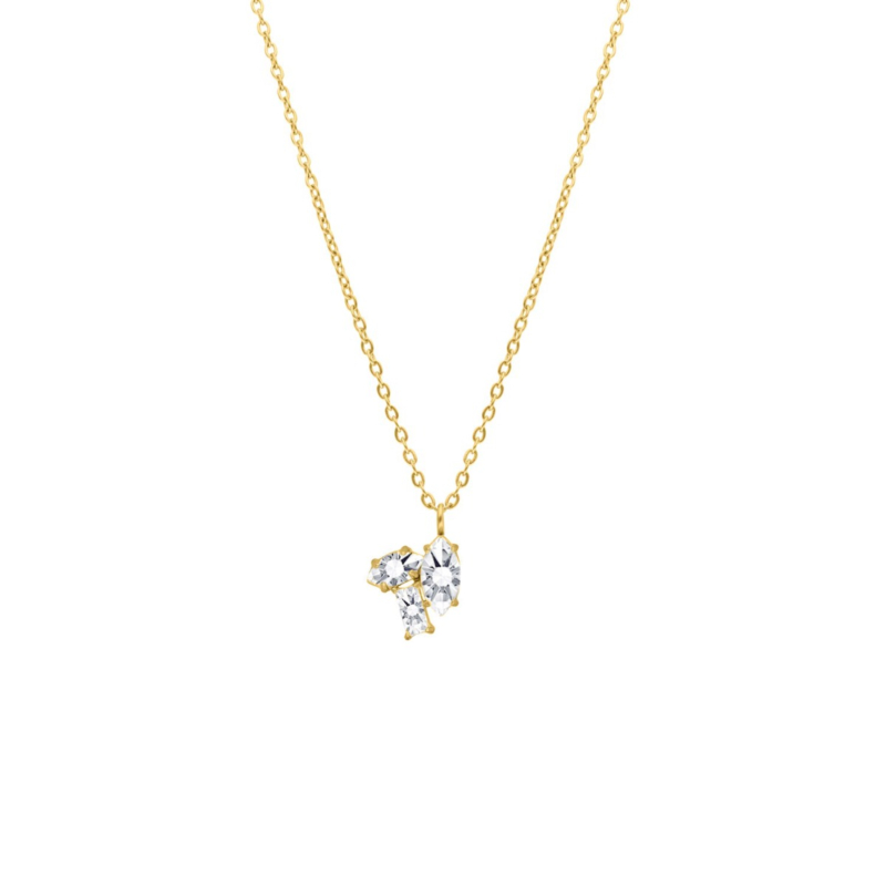 Ketting met steentjes goudkleurig