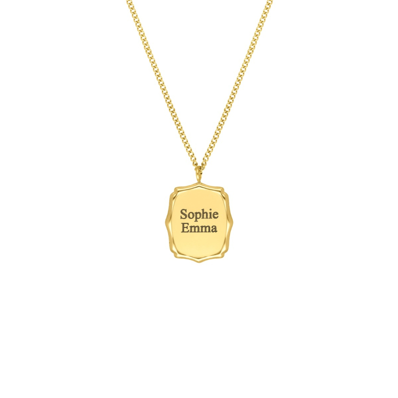 Gouden atelier ketting graveren