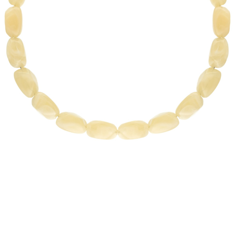 Kralen ketting butter yellow