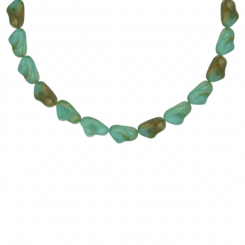 Kralen ketting organic blauw