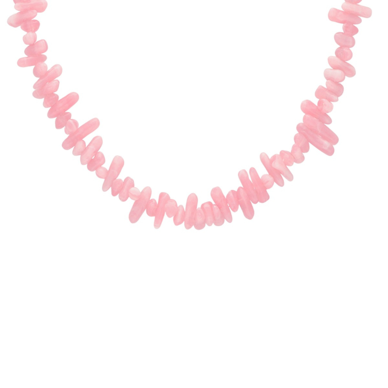 Kralenketting steentjes mix roze