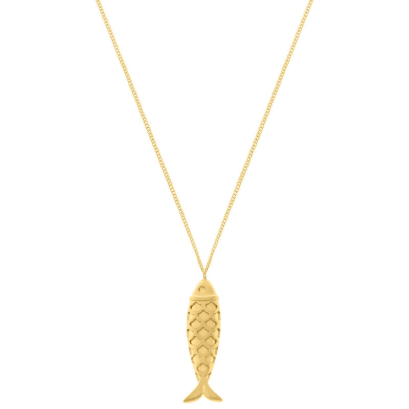 Lange ketting vis goud