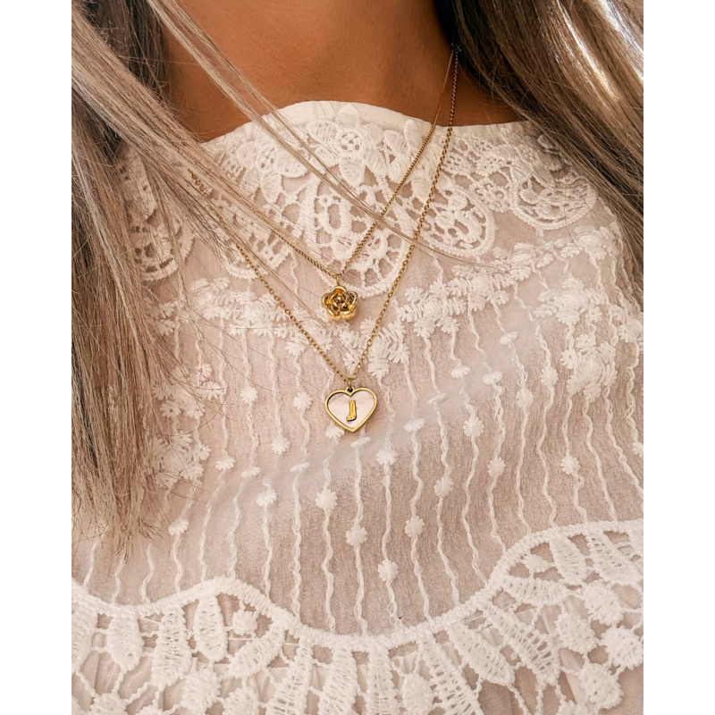 Ketting met bloem goudkleurig