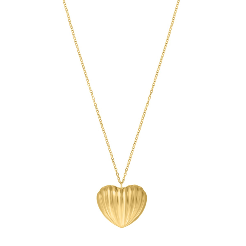 Lange ketting met schelp goudkleurig