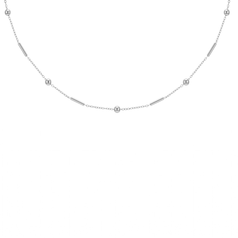 Ketting met subtiele bolletjes & tubes