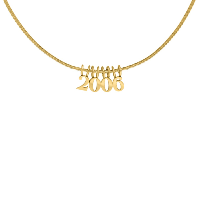 Geboortejaar ketting goud