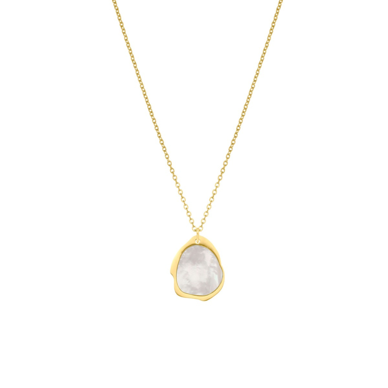 Ketting parelmoer goudkleurig