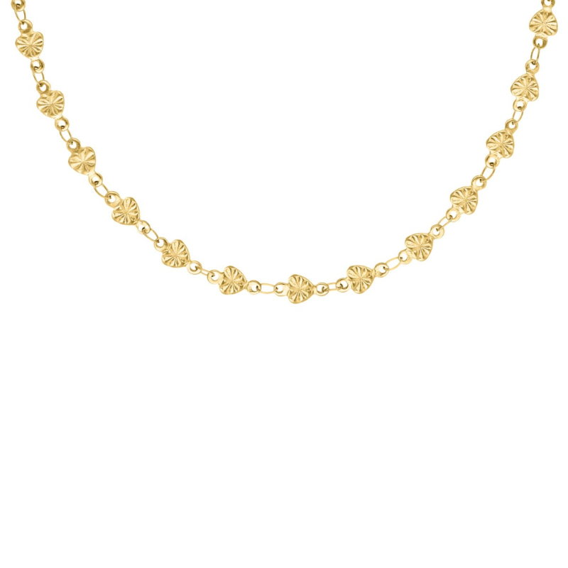 gouden vintage hartjes ketting