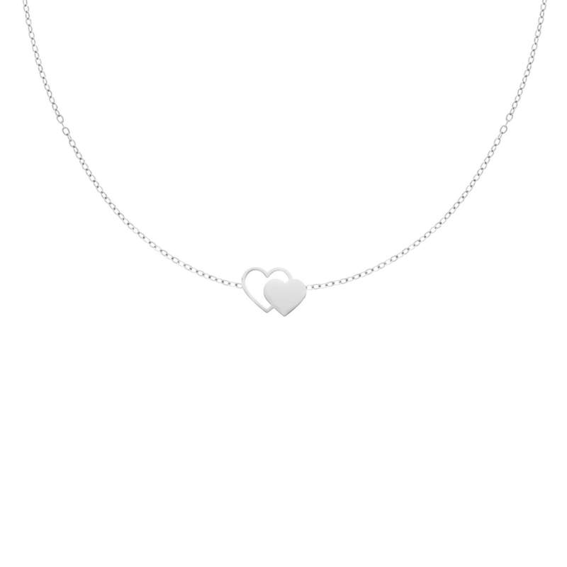 Ketting dubbele hartjes