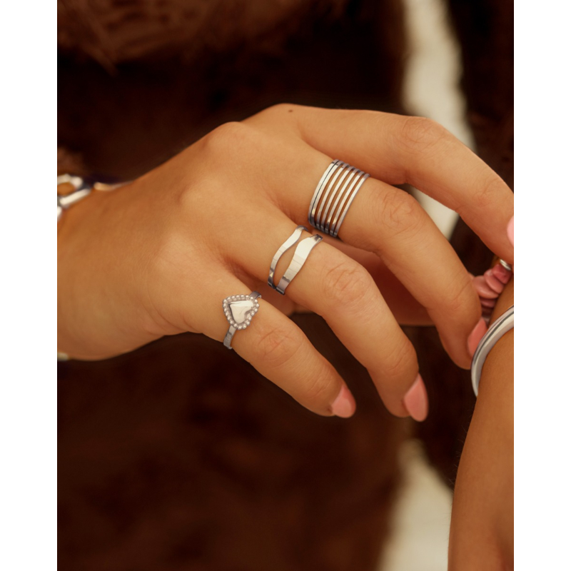 Verstelbare ring vintage hartje