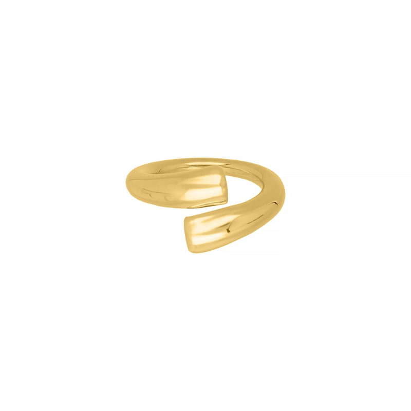 Cross over ring goud