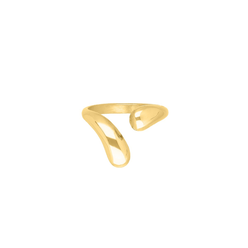 Double drop ring goudkleurig