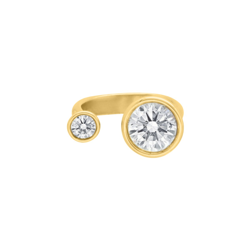 Ring met stenen goudkleurig