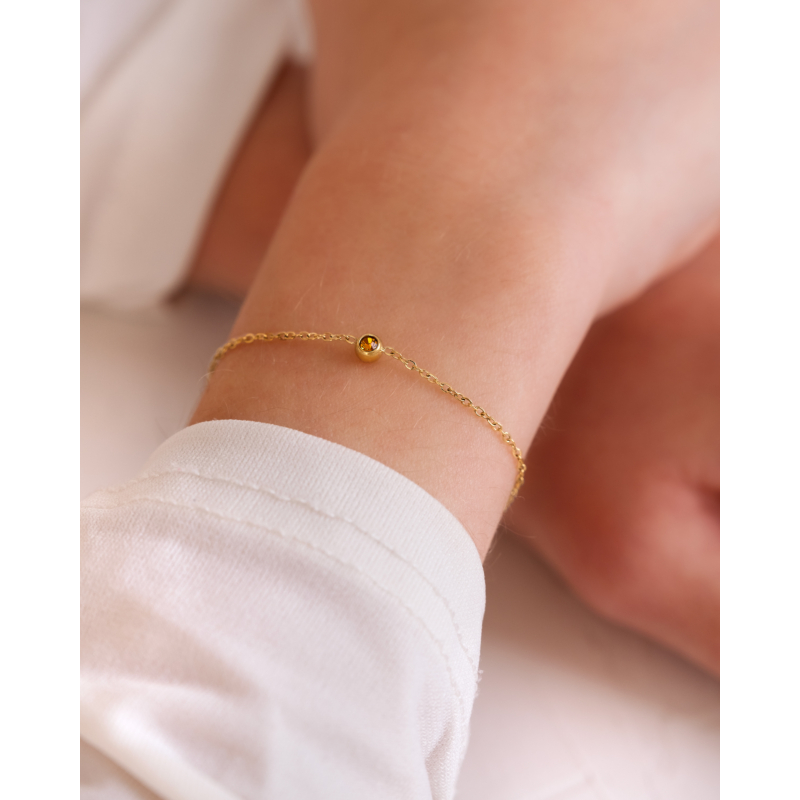 Birthstone Armband Goudkleurig