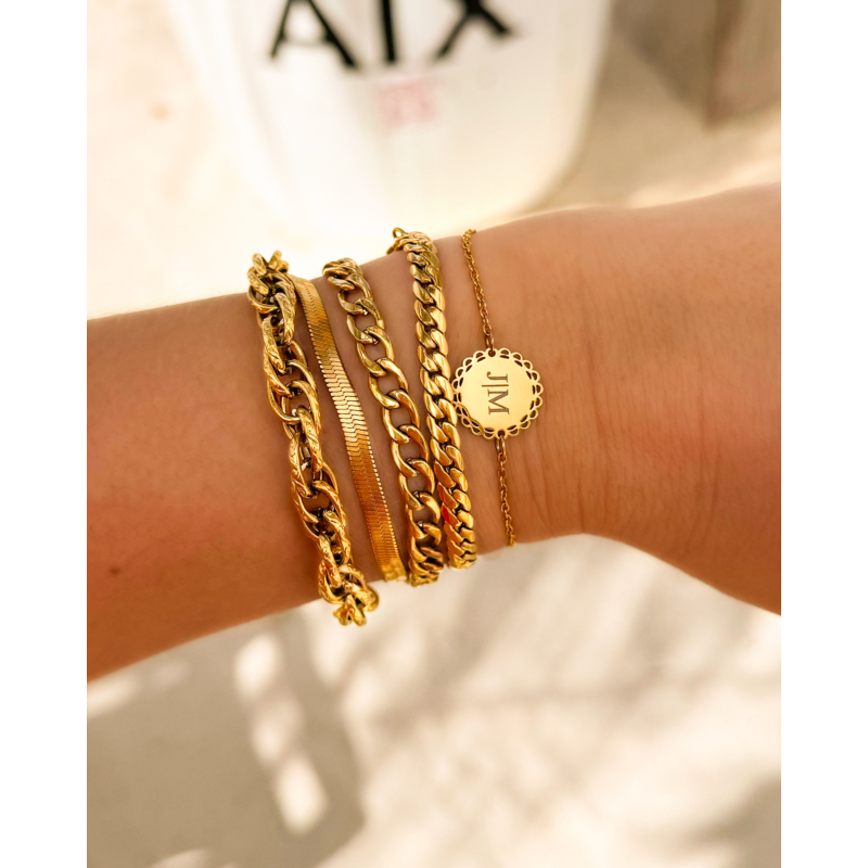 Chain Armband Grof Goud Kleurig