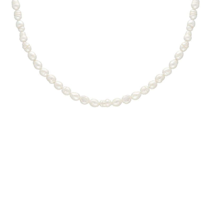 Pearl necklace goldplated