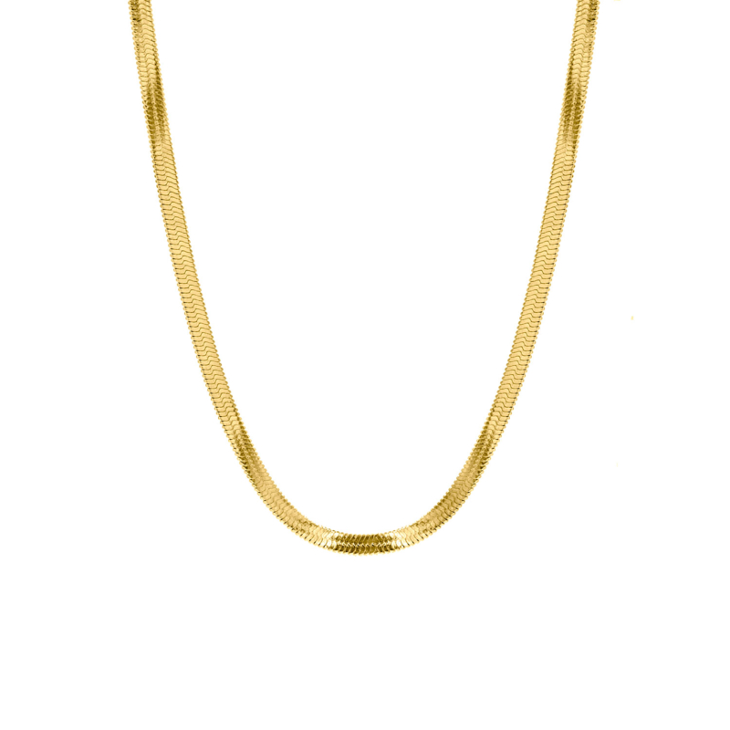 Plat kettinkje goud