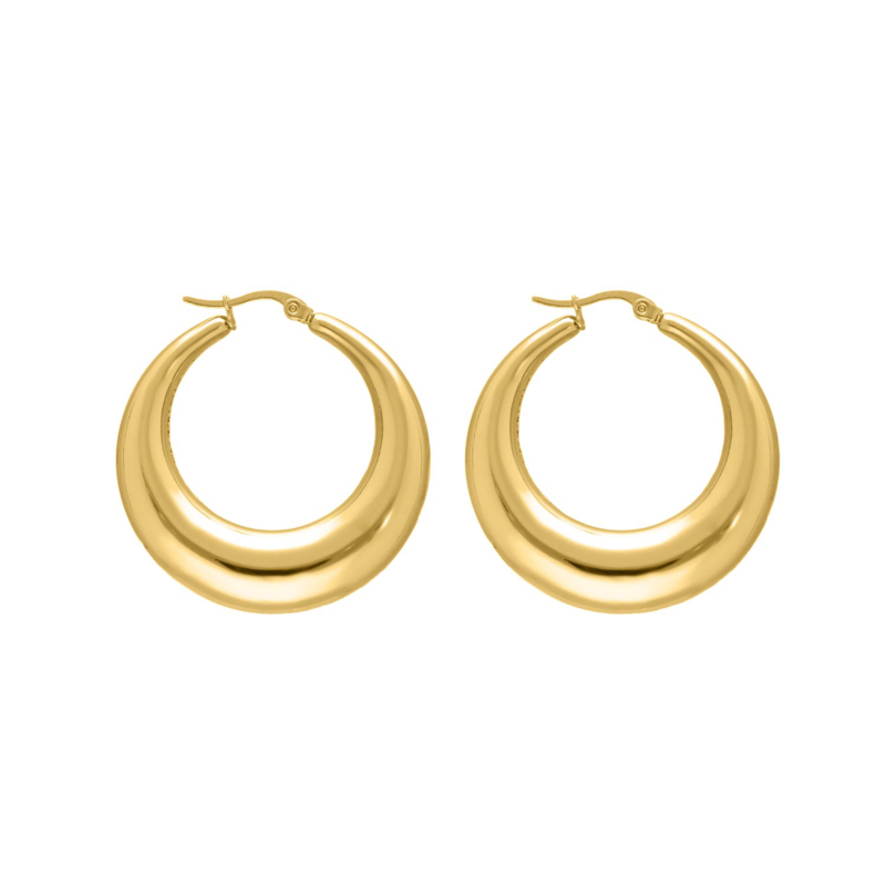 Chunky statement hoops goud kleurig