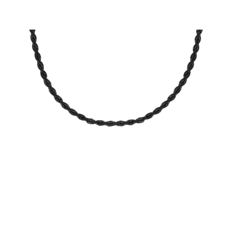 Zwarte gedraaide ketting