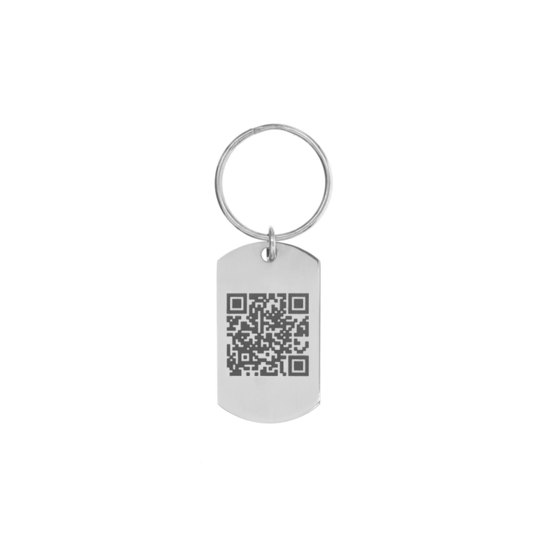 Sleutelhanger met QR code