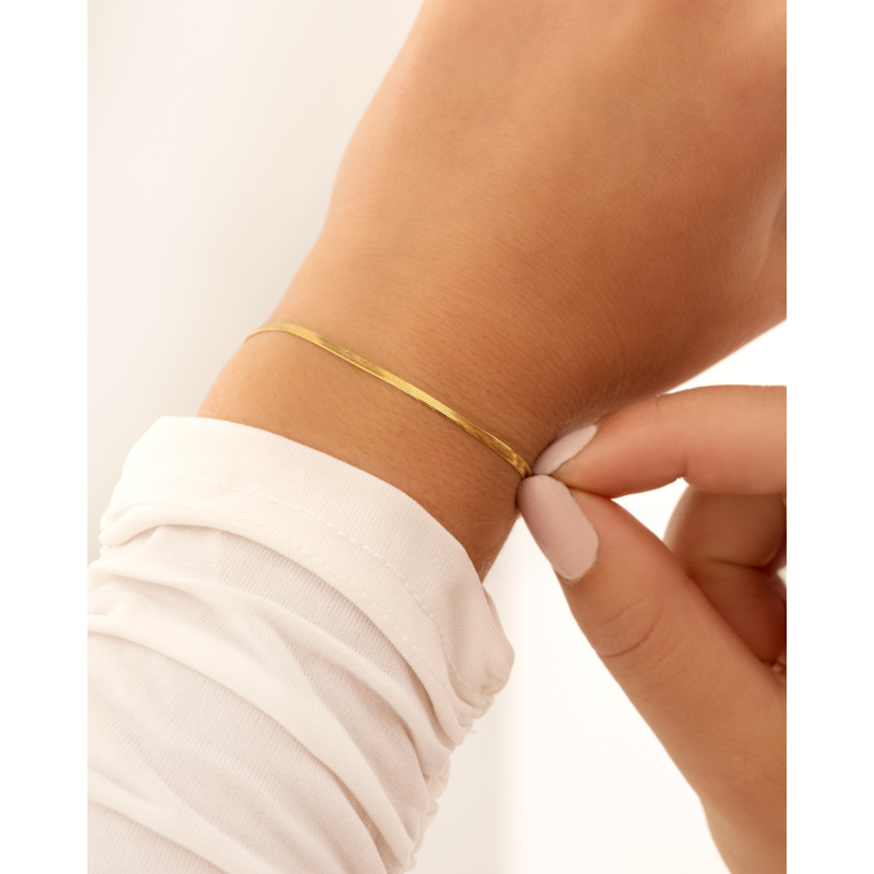 Mini snake armband goudkleurig