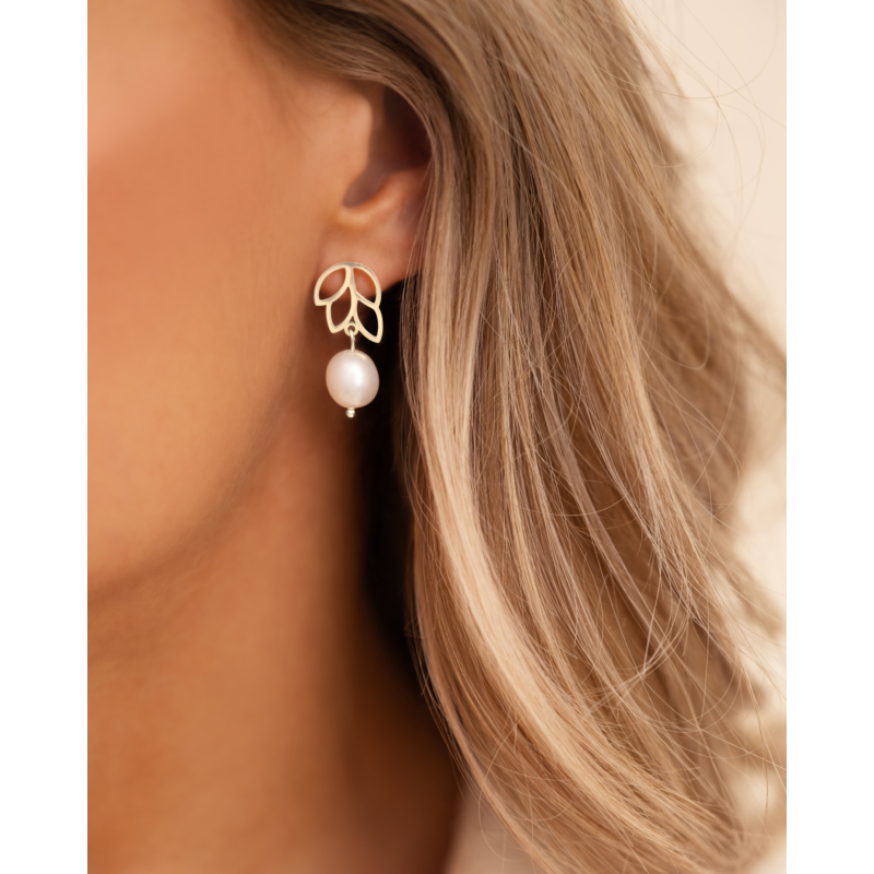 Boho pearl oorbellen