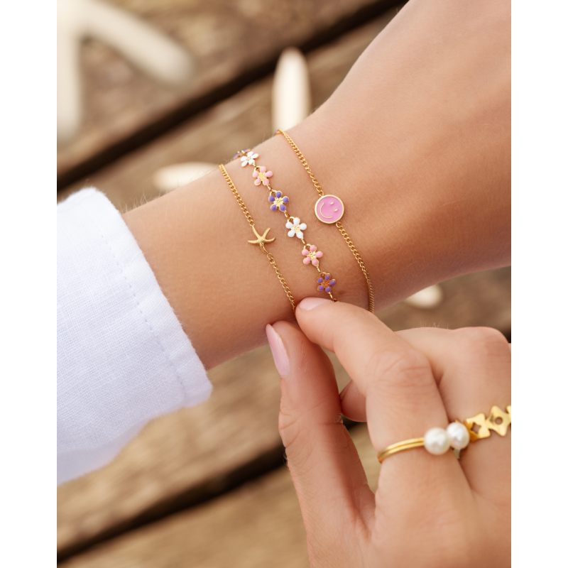 Zeester armband goudkleurig
