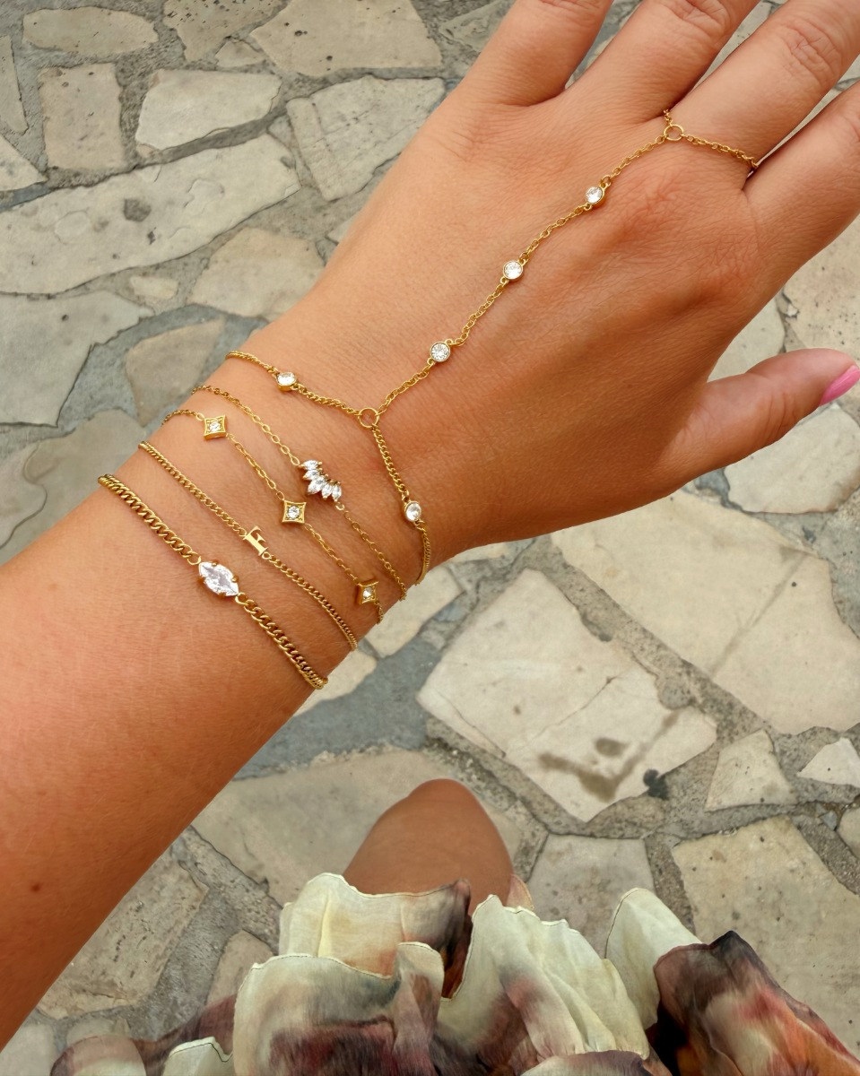 Initial bracelet mini goldplated