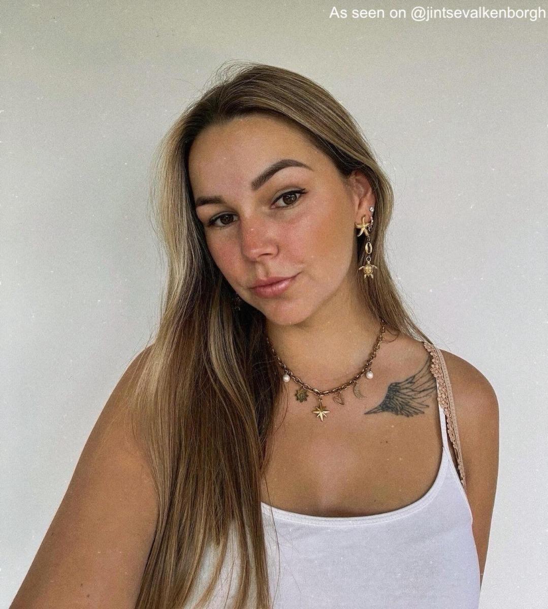 Bedelketting starlight bij influencer