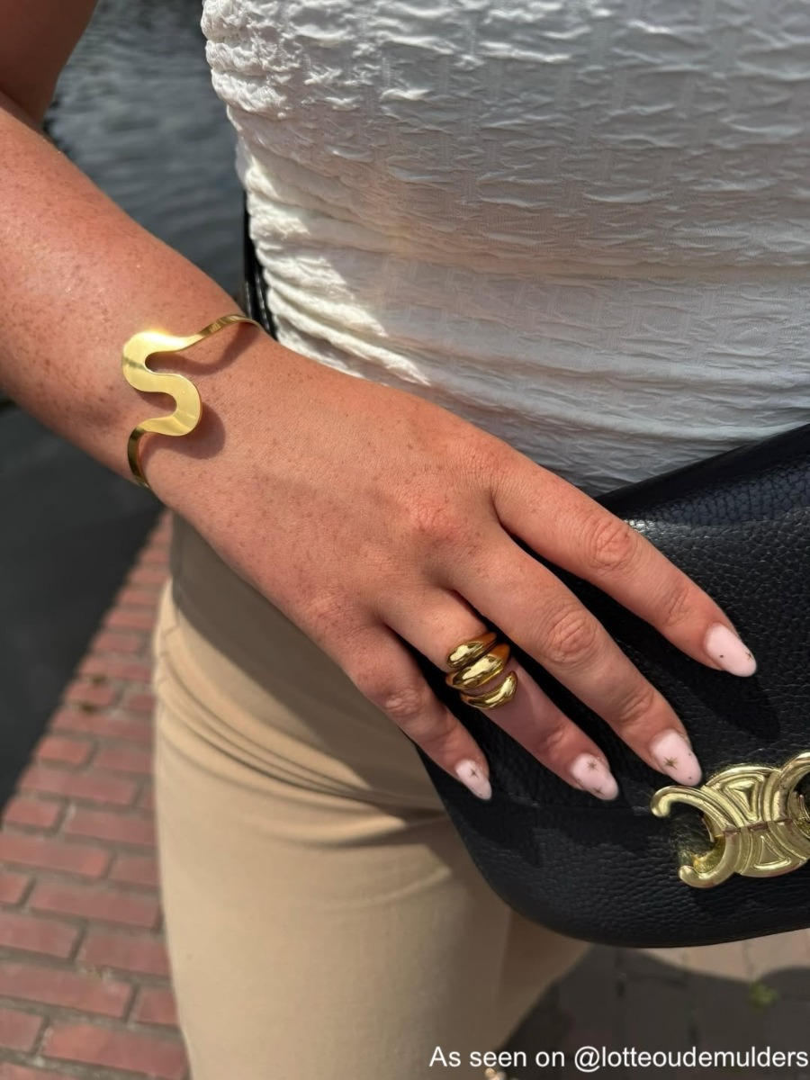 Chunky gouden ring.