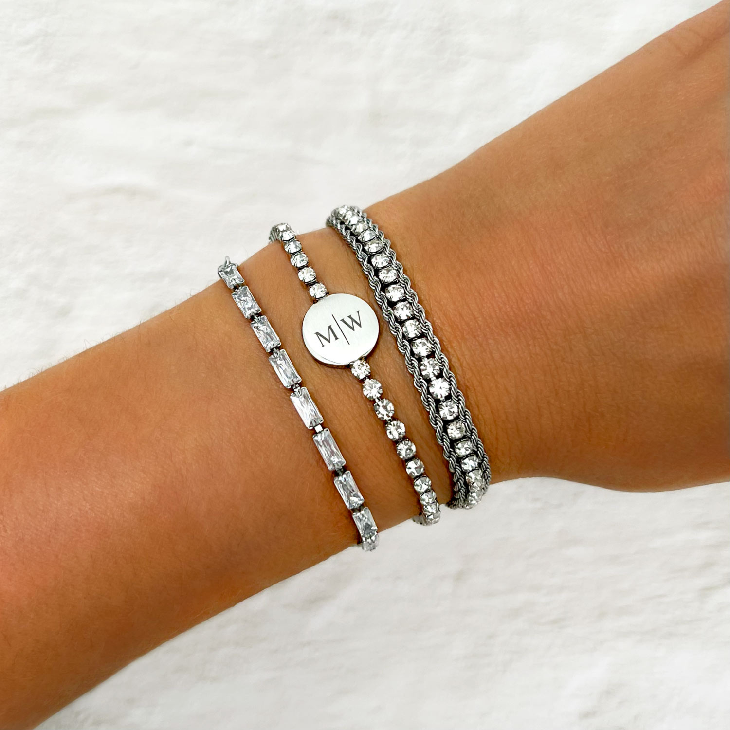 Graveerbare Tennis Armband