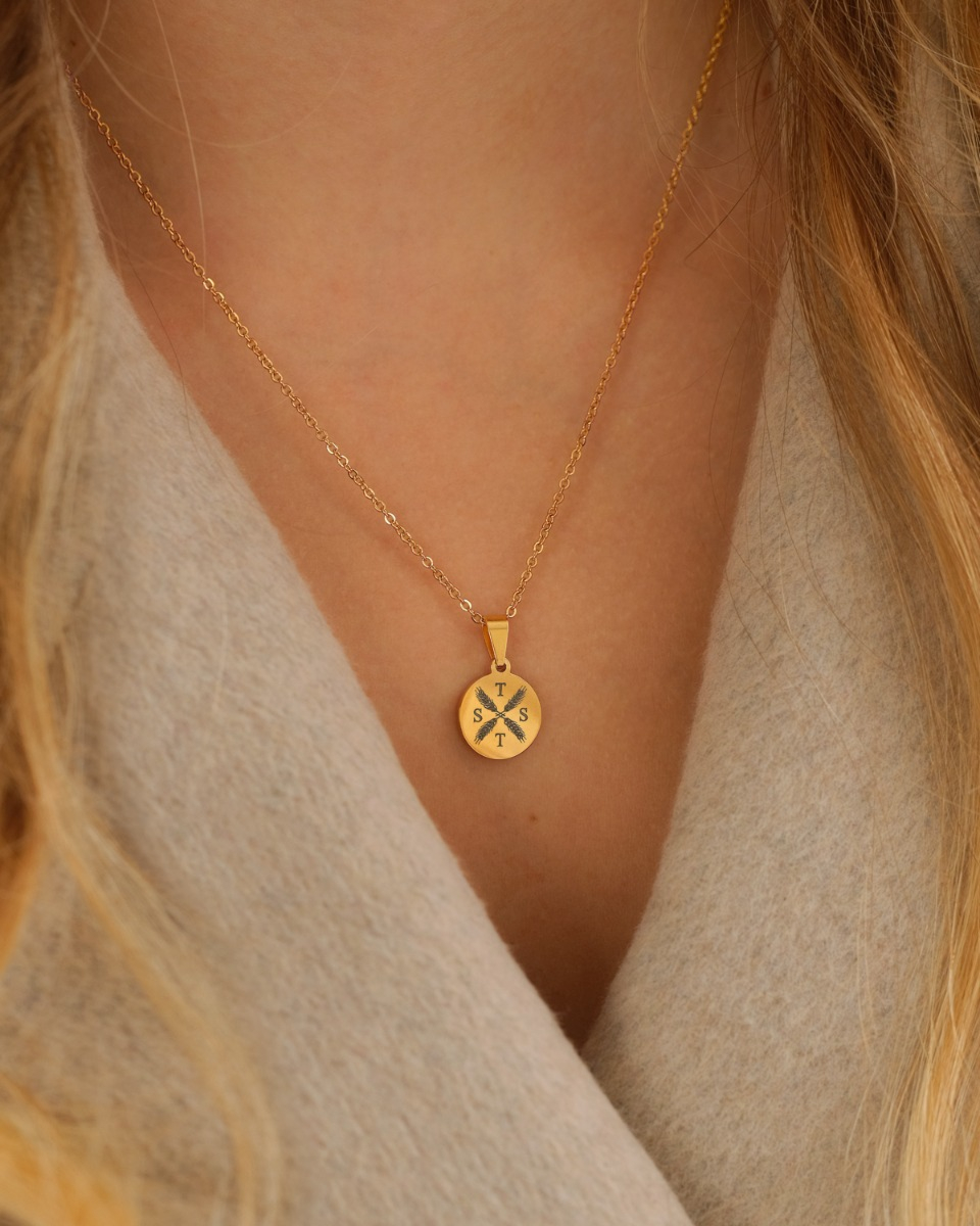 gouden ketting met 4 letters