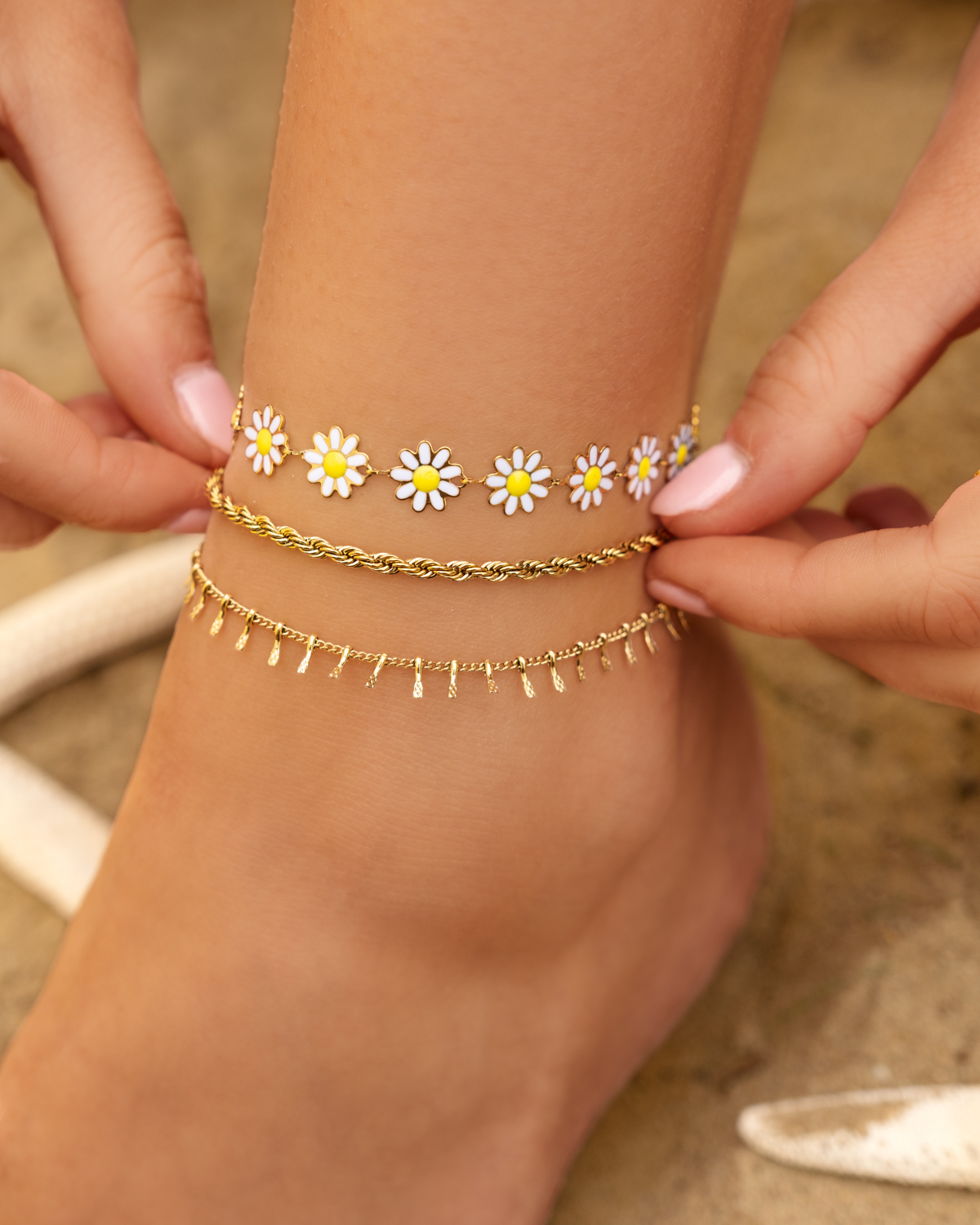 Mix van zomerse enkelbandjes