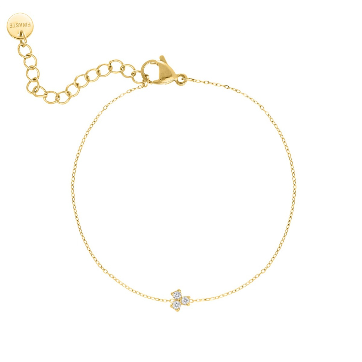 Armband triple stone goudkleurig