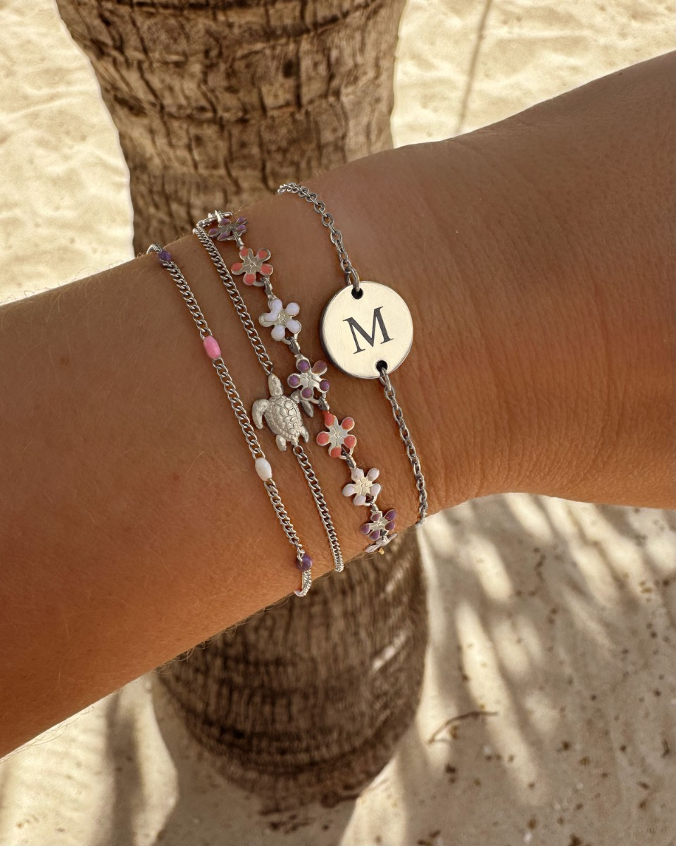 zilveren zomerse armbanden combinatie