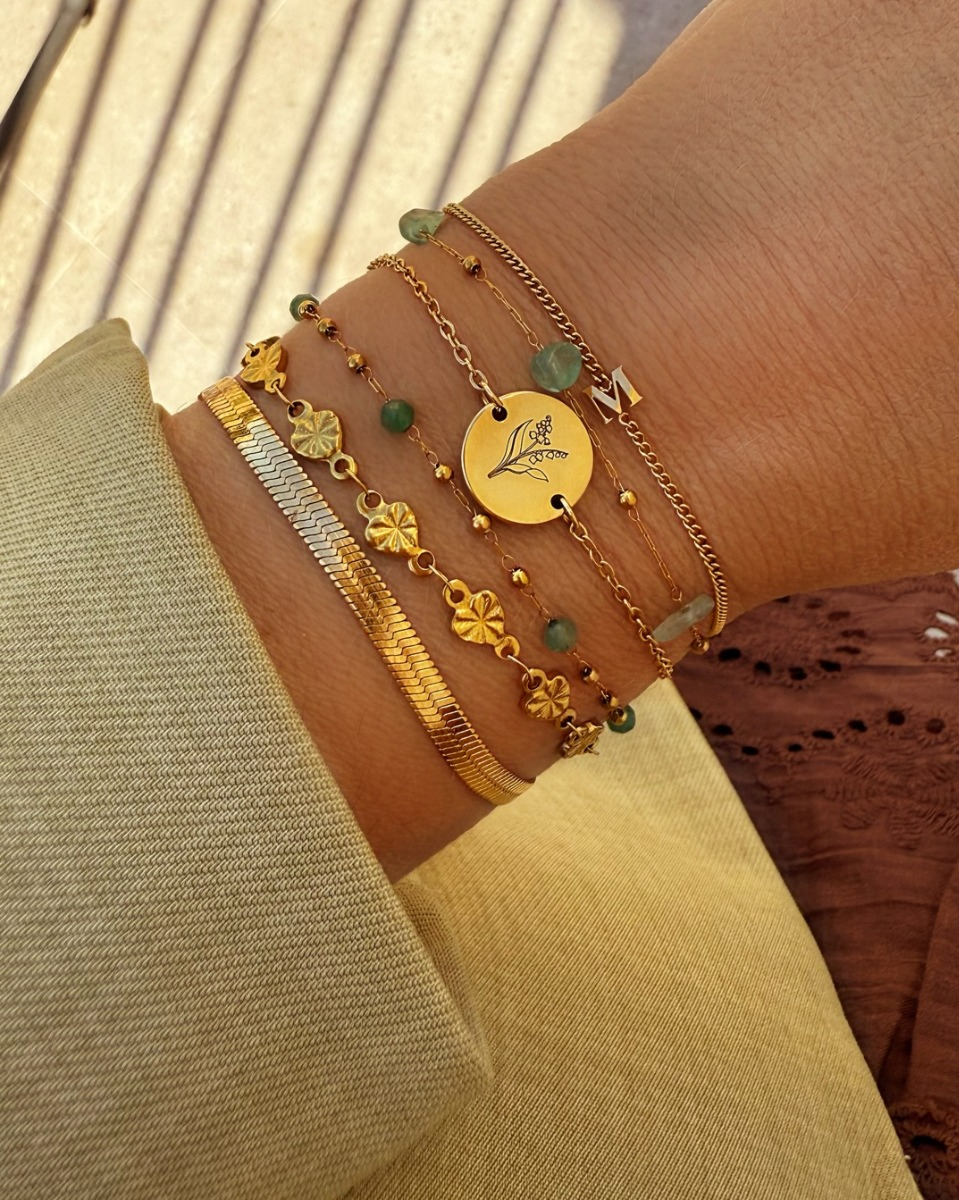 gouden armbanden combinatie
